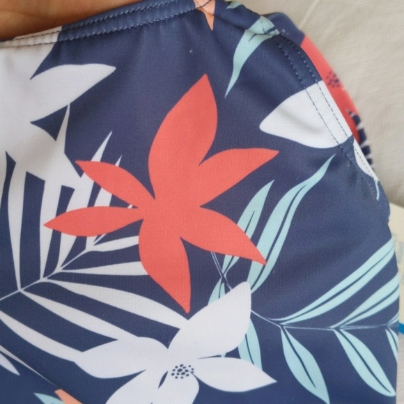 NEW roxy girls love confirmation one piece swimsuit tropical floral size 12 - Picture 11 of 15